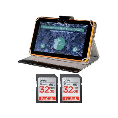 LOWDOWN High Speed Trail Camera and Video Viewer Bundle with 32GB SD Cards (2...