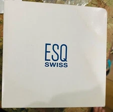 NIB ESQ MOVADO Kingston Two Tone Stainless Steel Swiss Quartz Watch Diamonds FAB