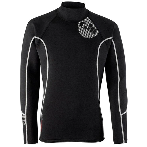Gill Men's Termoskin Top, Black/White, Med., Item #4616