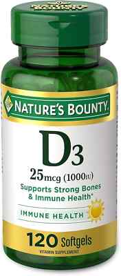 SM Nature's Bounty Vitamin D3 Immune Health 25 mcg 120 Softgels
