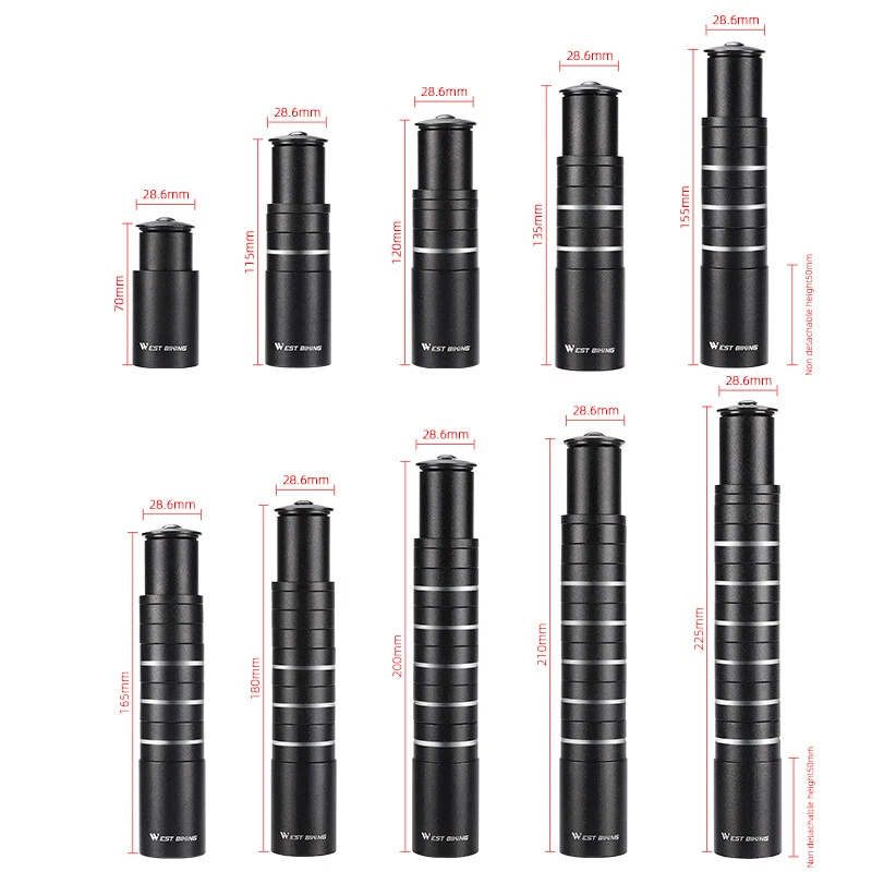 WEST BIKING Bike Fork Stem Extender Bicycle Handlebar Riser Extension Adapter - Image 4 of 4