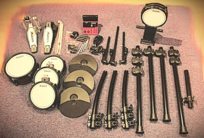 Crash Modul Becken Tom Snare Clamp 9V Mesh Loom Arm Ride Pedal ALESIS NITRO PRO
