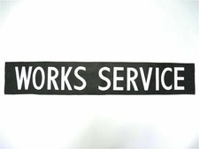 Vintage screen printed Wolverhampton Bus destination blind Works Service 