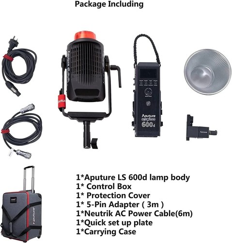 Aputure LS 600D Light Storm LED Light Daylight 5600K 600W Gold Mount - Picture 2 of 3