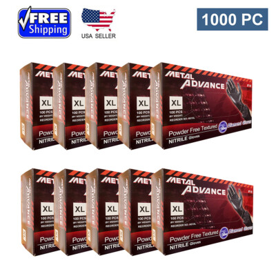 Advance Nitrile Exam Gloves 5mil, Black 1000 Pieces New (S M L XL)