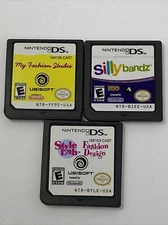  Nintendo DS Video Games Cartridge Only Lot of 3 Silly Bandz, Style Lab Fashion