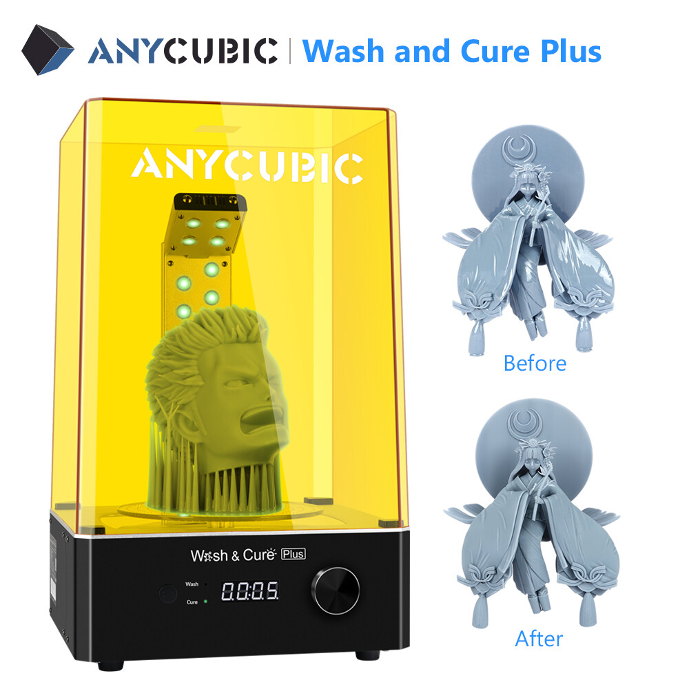 New Anycubic Wash And Cure Plus Lighting Cure For Lcd Resin 3d Printer Big Size Ebay