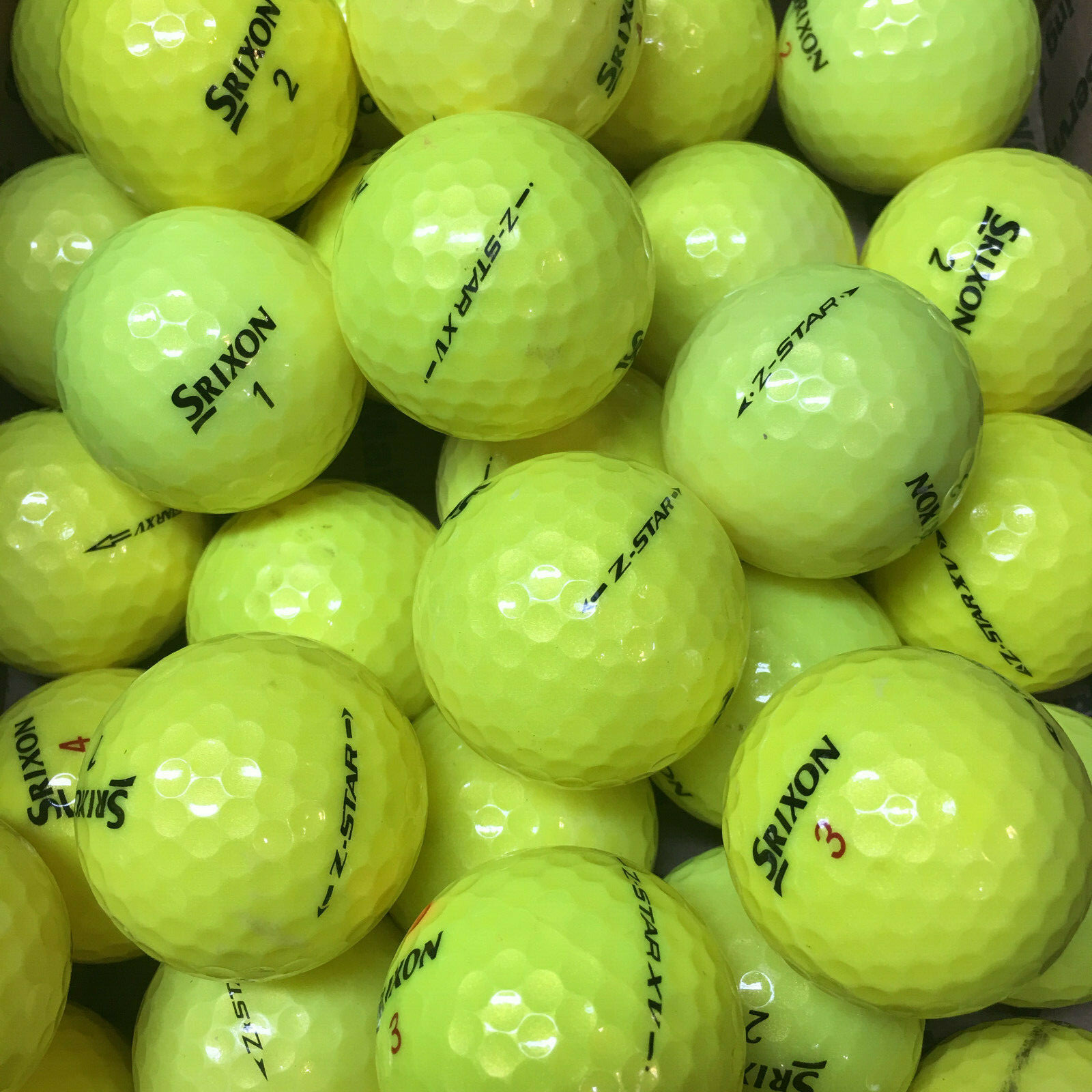 Yellow Srixon Z-Star        12 Near Mint AAAA Used Golf Balls   X & V