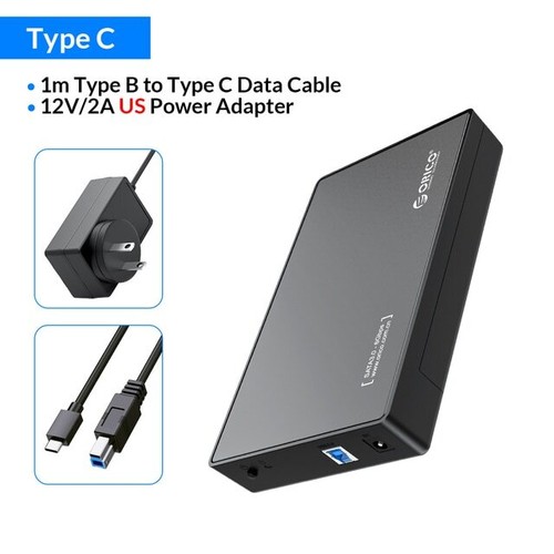 ORICO 3.5" External HDD Enclosure SATA USB3.0 TypeC Case&Power Adapter 16TB HDD - Picture 7 of 14