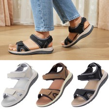 FitVille Womens Wide Fit Sandals Lightweight Casual Fashion Sandal Arch Support