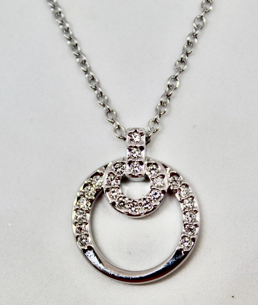 Swarovski necklace double circle deals