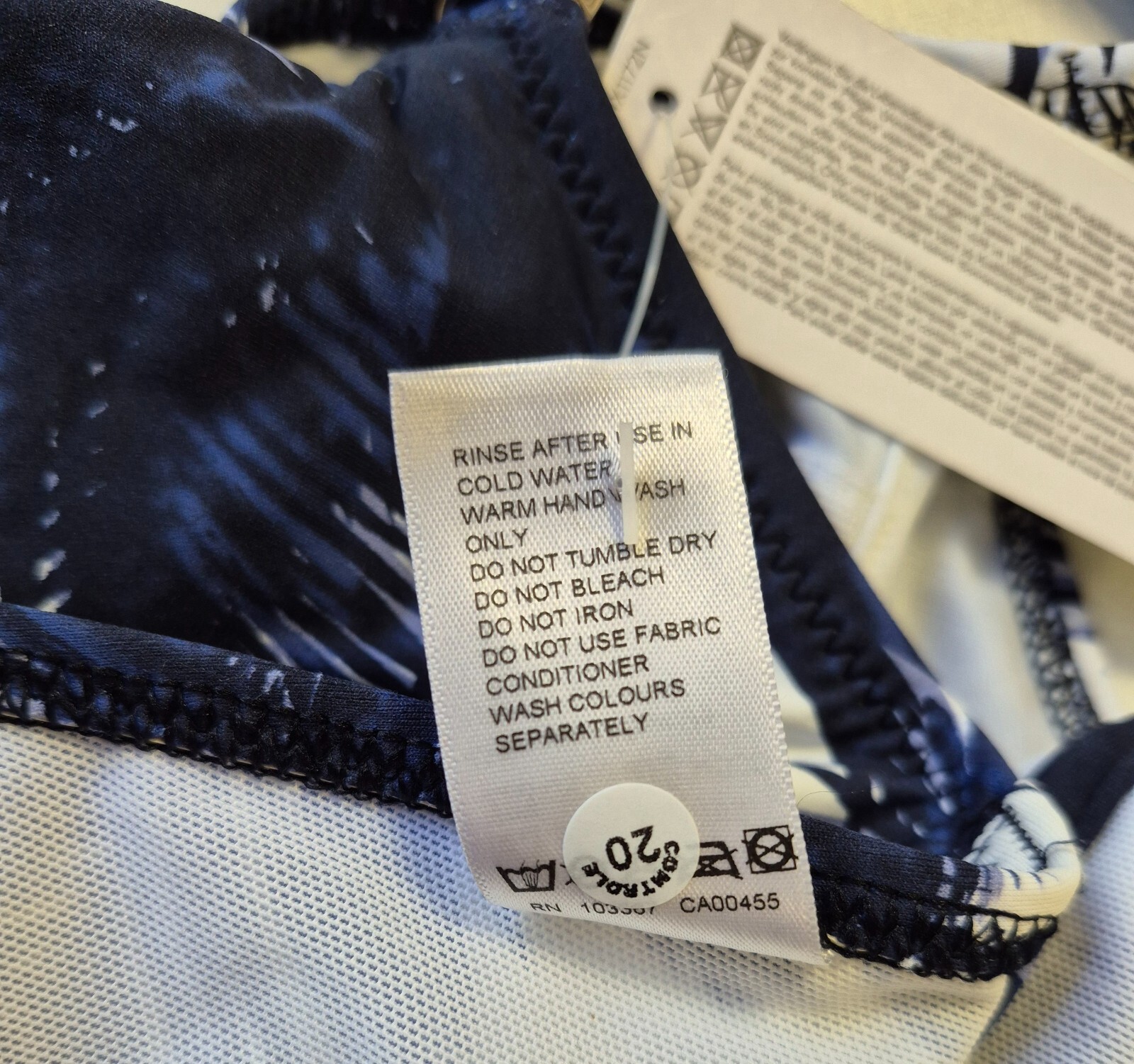 Fantasie 'Carmelita Avenue' Bikini Top Blue/White 32E NWT image 5