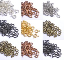 40pcs Gold  Silver Plated Copper Bronze, BOLT RING CLASPS - Choose - 6MM  7MM