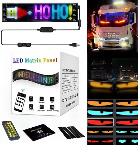 Für Lkw Devil's Eye Lampe LED-Bildschirm Auto-Augenlicht Lkw dynamisches Licht - Picture 3 of 17