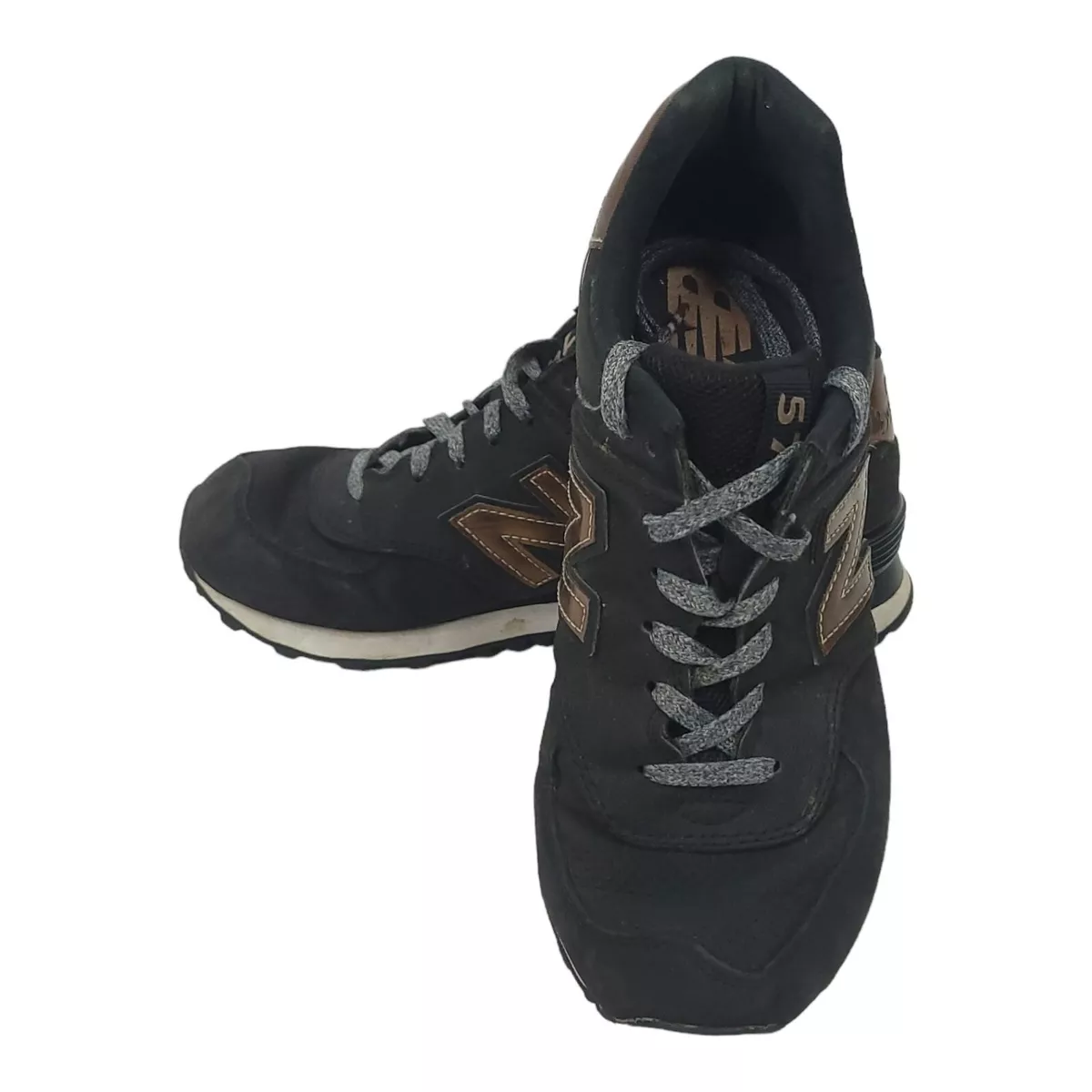 New balance 574 womens black and gold sales