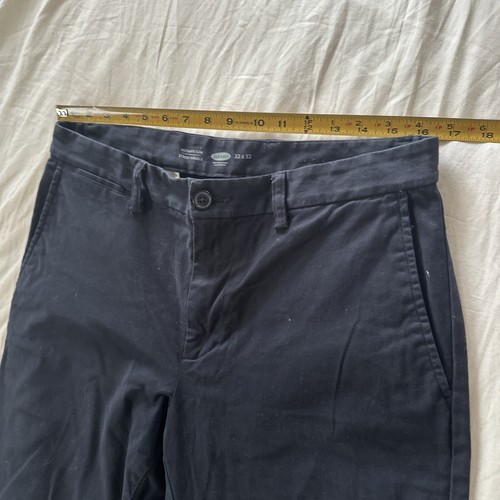 Marineblaue Damenhose 32 x 31 gerades Bein flache Vorderseite Chinohose - Bild 8 von 9