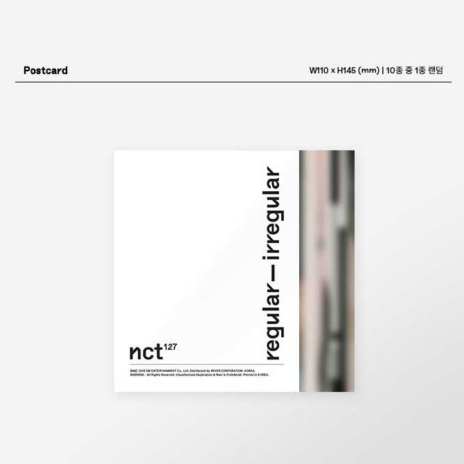 NCT 127 Official POSTCARD 1st Album Regular-Irregular