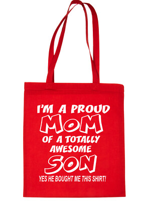 Stolze Tragetasche Mom of Awesome Son fürs Leben 
