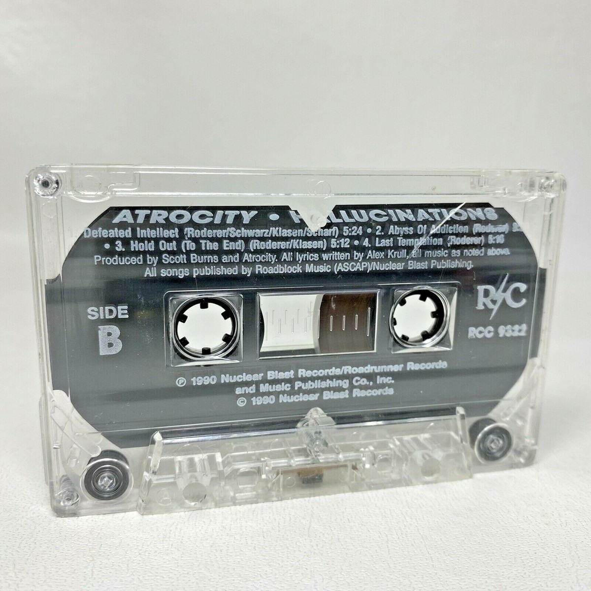 Vtg 1990 ATROCITY Hallucinations Cassette Tape Death Metal