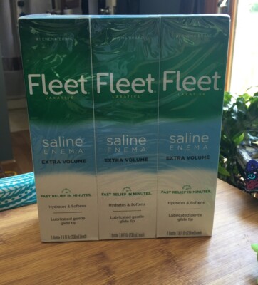 3x Fleet Laxative Saline Enemas~ sodium phosphate 7.8 fl. oz/bottles Exp 06-2026