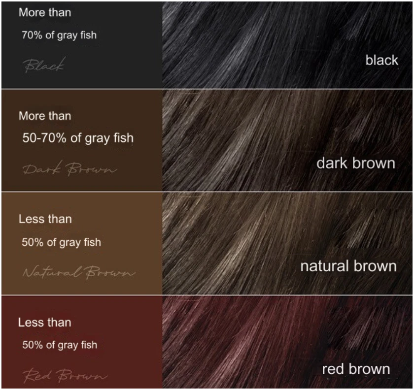 Professional Gray Cover-Up Hair Dye Black Natural Brown Dark Brown Red Brown - Image 3 of 4