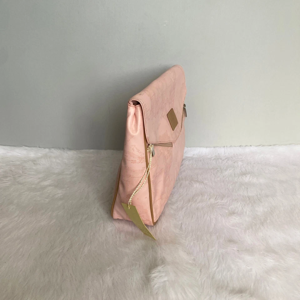 ALVIERO MARTINI Relax Pink Map Printed Envelope Document Bag - Image 2 of 4