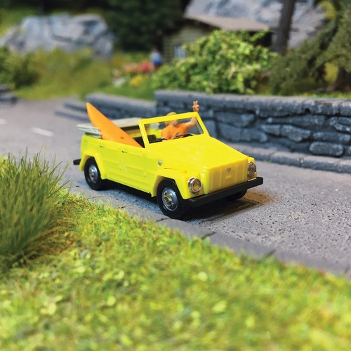 VW 181 "Surfer", Jaune - BUSCH 52721 - HO 1/87 | Condition: Neuf