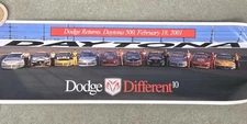 2001 DODGE RETURNS TO DAYTONA POSTER 10 CARS w/ DRIVERS 38 x 12" VG COND ROLLED