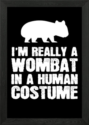 IM Really A Wombat Sweet gerahmtes Wandbild Poster Leinwanddruck Bild