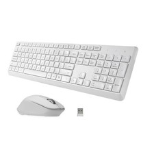 Wireless Keyboard and Mouse Combo, 2.4G Full-Size Computer Keyboard, Quiet an...