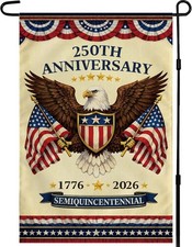 4th of July Decorations - 250th Anniversary Garden Flag Fourth of July Decor