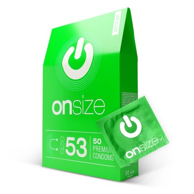 ON) ONsize Kondome I 53 mm Breite I 50 Stück I dünne 0,07 mm Wandstärke I