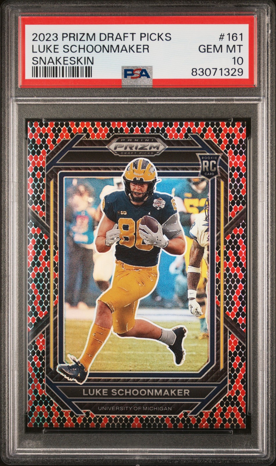 Luke Schoonmaker Panini Prizm Draft Picks #161 Snakeskin