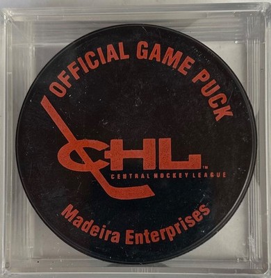 CENTRAL HOCKEY LEAGUE CHL OFFICIAL GAME PUCK MADEIRA ENTERPRISES LINDSAY CANADA
