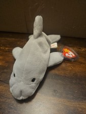 FLASH the Dolphin - Ty Beanie Baby - Sea life -  MWMT  - 