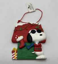 Snoopy Peanuts  Kurt S. Adler Christmas Ornament Joe Cool Dog House ~ 2000