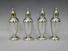 VTG Reed & Barton Sterling Silver Weighted Salt and Pepper Shakers Set of 4