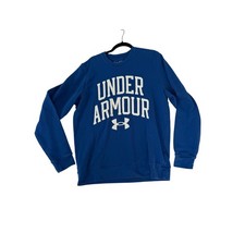 Under Armour Sweatshirt Men's XL Blue Spellout Logo Long Sleeve