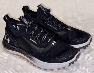 UNDER ARMOUR UA Charged Phantom Storm Spikeless Black Golf Shoes Cleats Mens 8