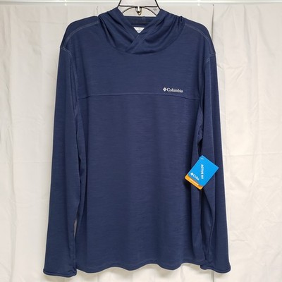 Columbia Men's Sage Peak Knit Hoodie Dark Mountain Heather Blue 2120691431