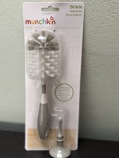 Munchkin Bristle Bottle Brush with Suction Base   Gray, New in Package