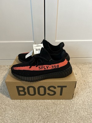 Adidas Yeezy Boost 350 V2 Core Black Red UK 8 - Fast Dispatch