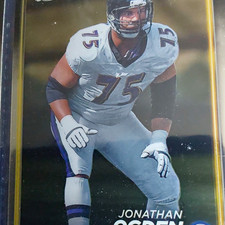 Topps 1996 Topps Jonathan Ogden Baltimore Ravens #75 Gold Rookie Football Card