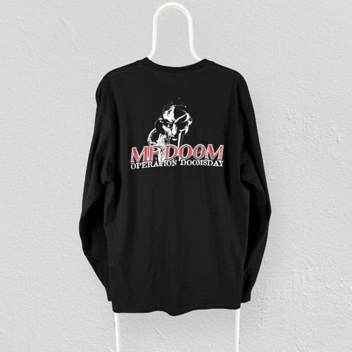 MF Doom Operation Doomsday T-Shirt Merch Nera Manica Lunga Hip Hop Uomo XL - Foto 3 di 4