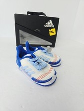 Adidas Kid's UltraCrib Walking Shoe White Blue 1K US Toddler EE8798 NEW