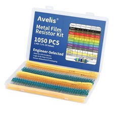 1050 Pcs 30 Values Resistor Kit 1/4 W -1 Metal Film Fixed Resistors Assortment