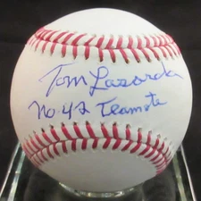 Tom Lasorda No 42 Teammate Signed ML Baseball - PSA DNA