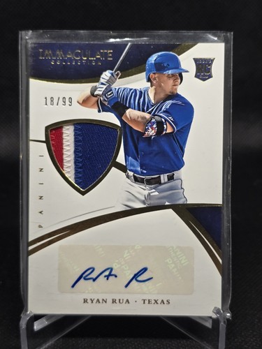2015 Panini Immaculate Material Autos Prime 18/99 Ryan Rua #120 Rookie Auto RC