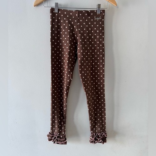 Matilda Jane ruffle leggings, sz 12, polkadot, stretchy, feminine, skinny leg - Picture 2 of 10