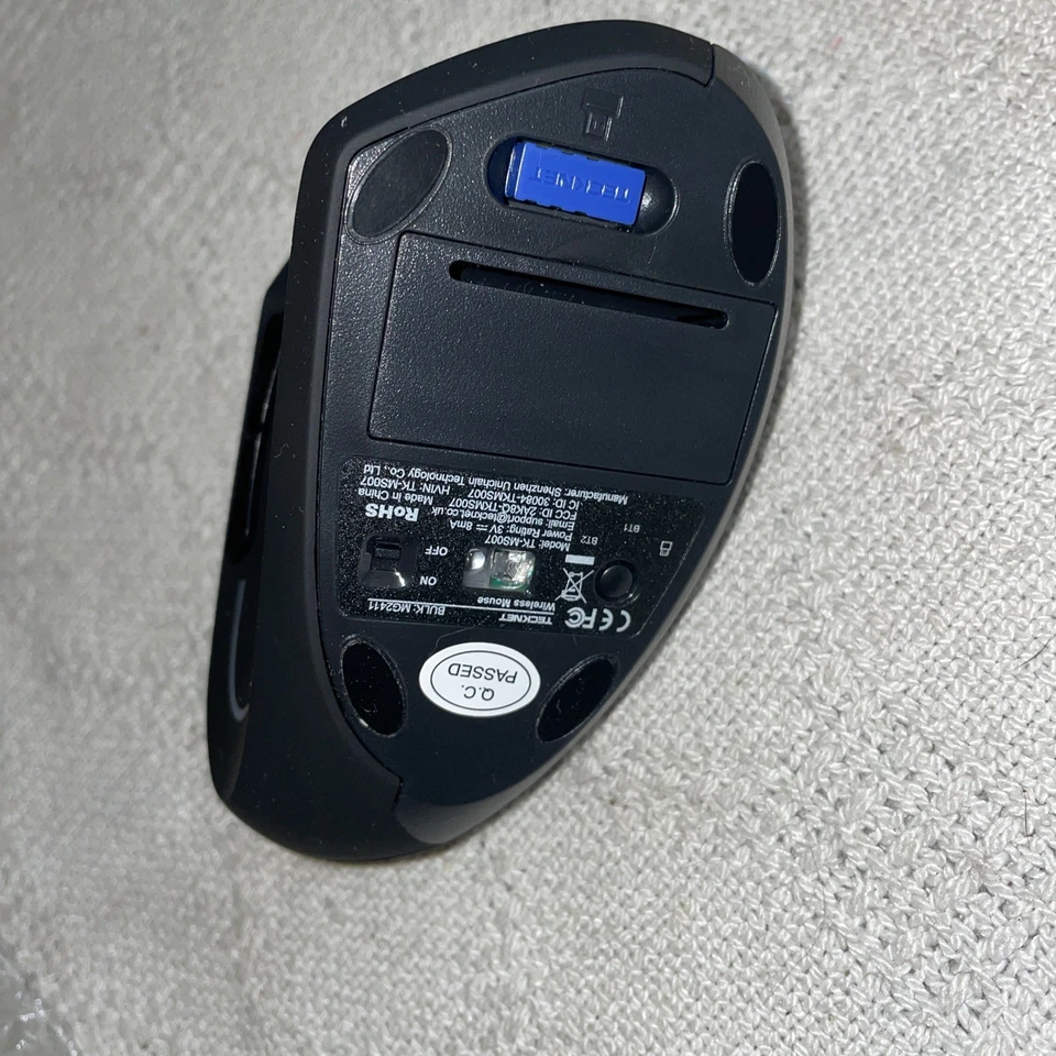 TeckNet Ergonomic Wireless Vertical Mouse TK-MS007 With Adjustable DPI & USB Rec - Image 4 of 4